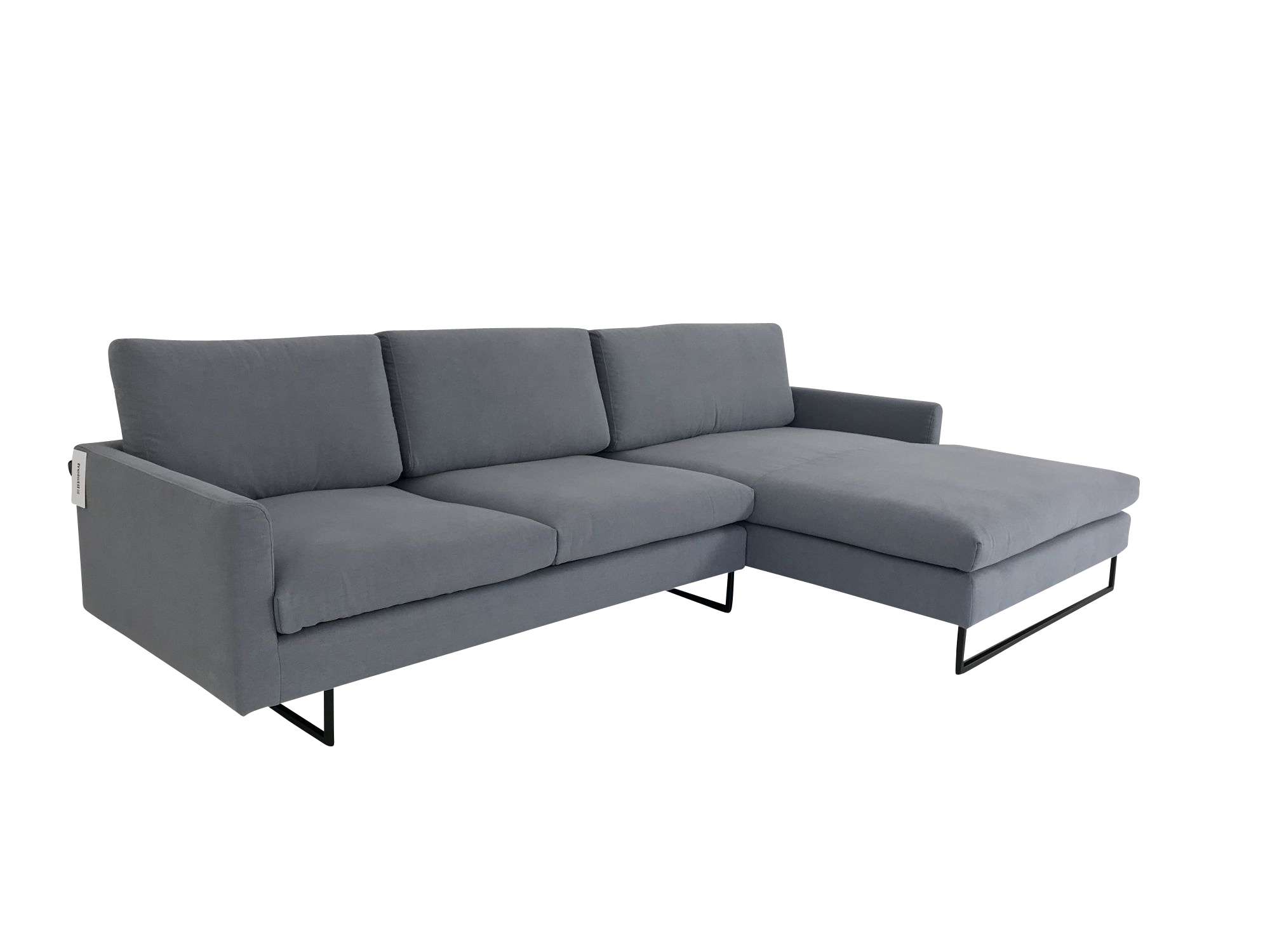 Freistil 134 Ecksofa Mit XL Recamiere Rechts In Stoff Fehgrau Und