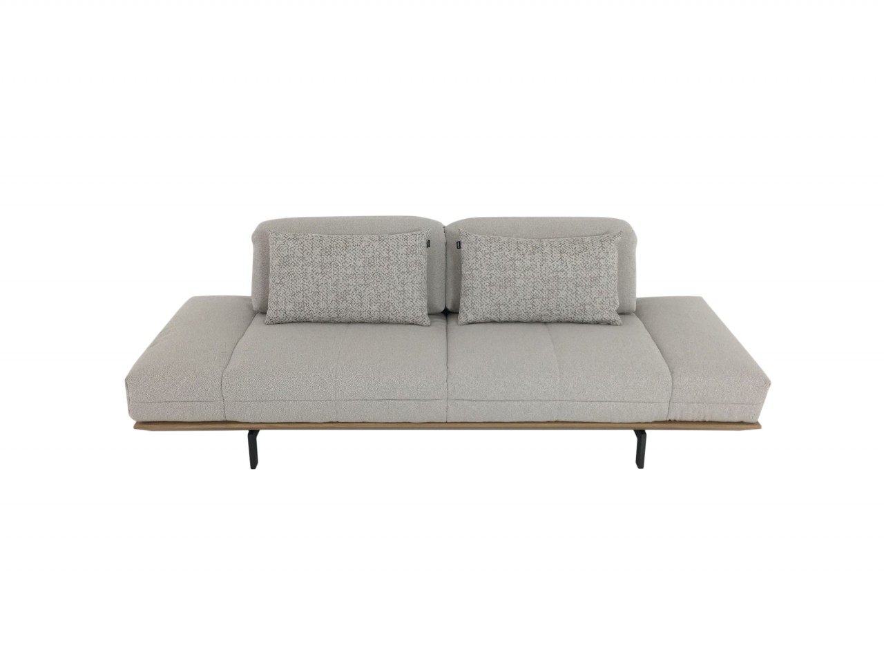 Hülsta Sofa hs.420 Sofa in Stoff hellelfenbein und Eiche